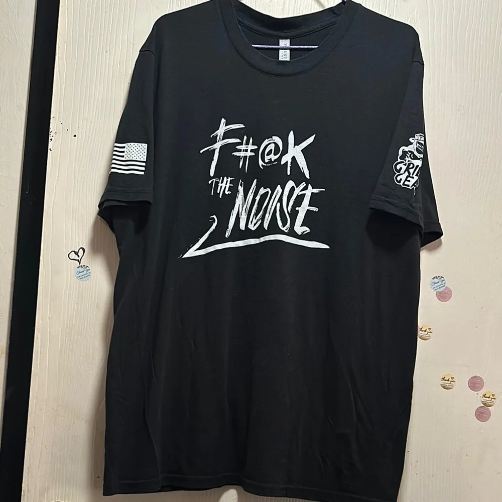 Vintage Volunteer Knitwear Graphic T-Shirt, Size XL, Black, Streetwear - Picture 10 of 16